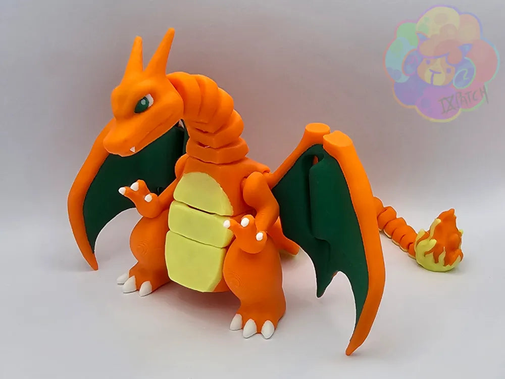 Flying Lizard - 5.8 inches wide x 8.1 inches long x 2.4 inches tall