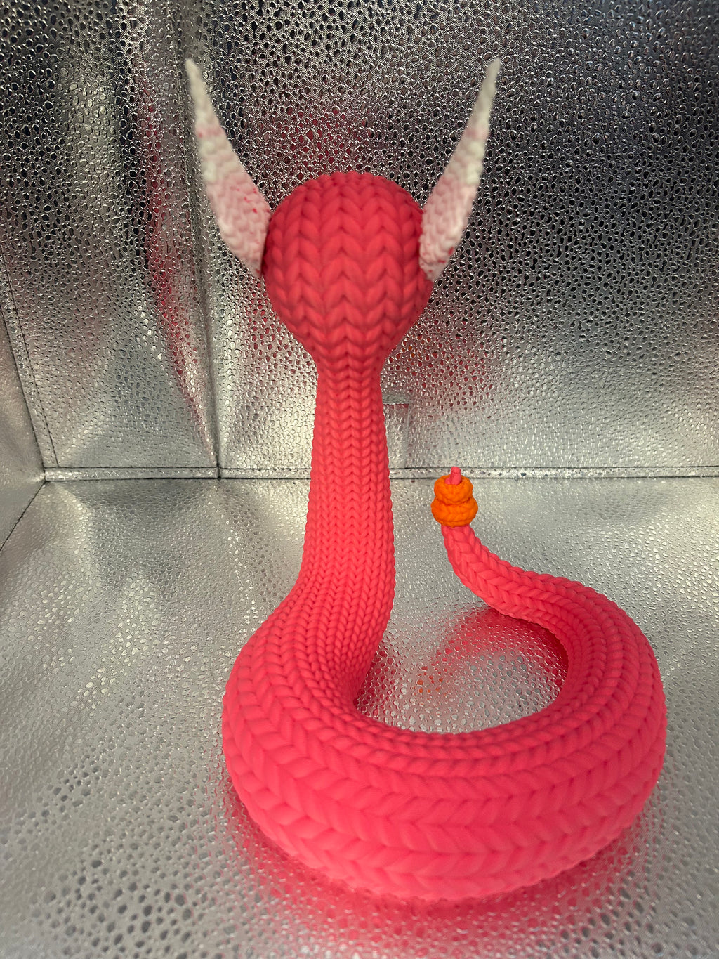 Water Air Dragon - Shiny (Knitted) 4.6 inches wide x 4.1 inches long x 5.4 inches tall