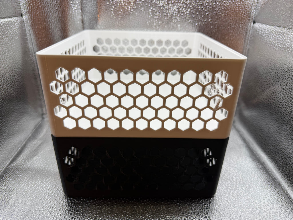 Stackable Large Square Storage Basket  9.7 inches x 9.7 inches x 4.4 inches tall