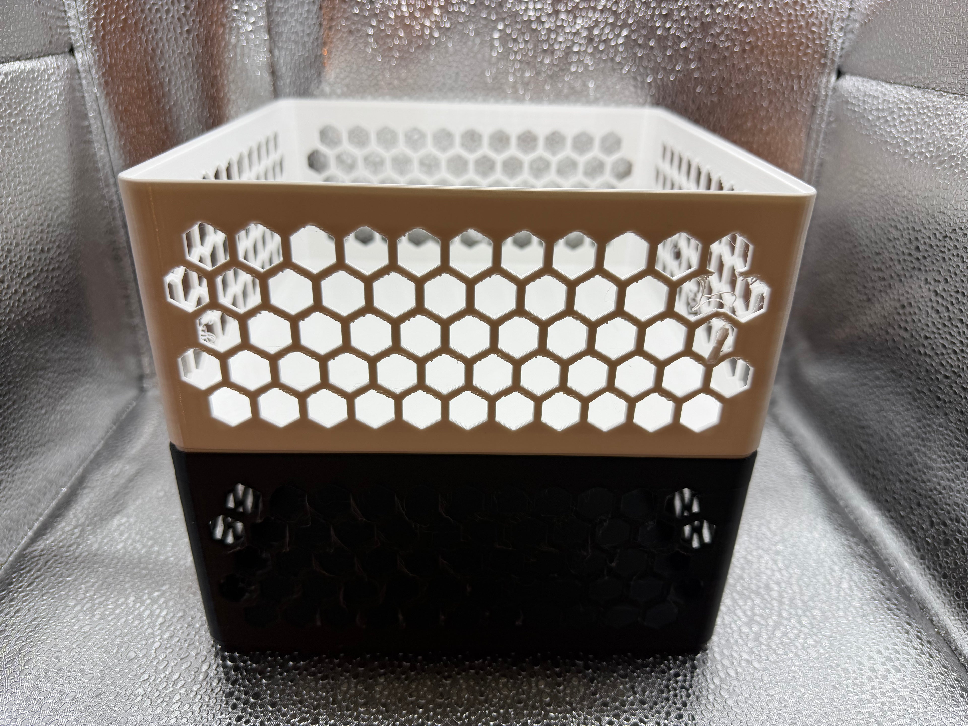 Stackable Large Square Storage Basket  9.7 inches x 9.7 inches x 4.4 inches tall