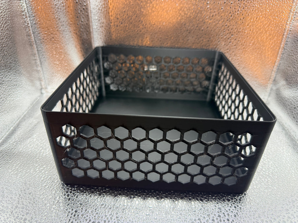 Stackable Large Square Storage Basket  9.7 inches x 9.7 inches x 4.4 inches tall