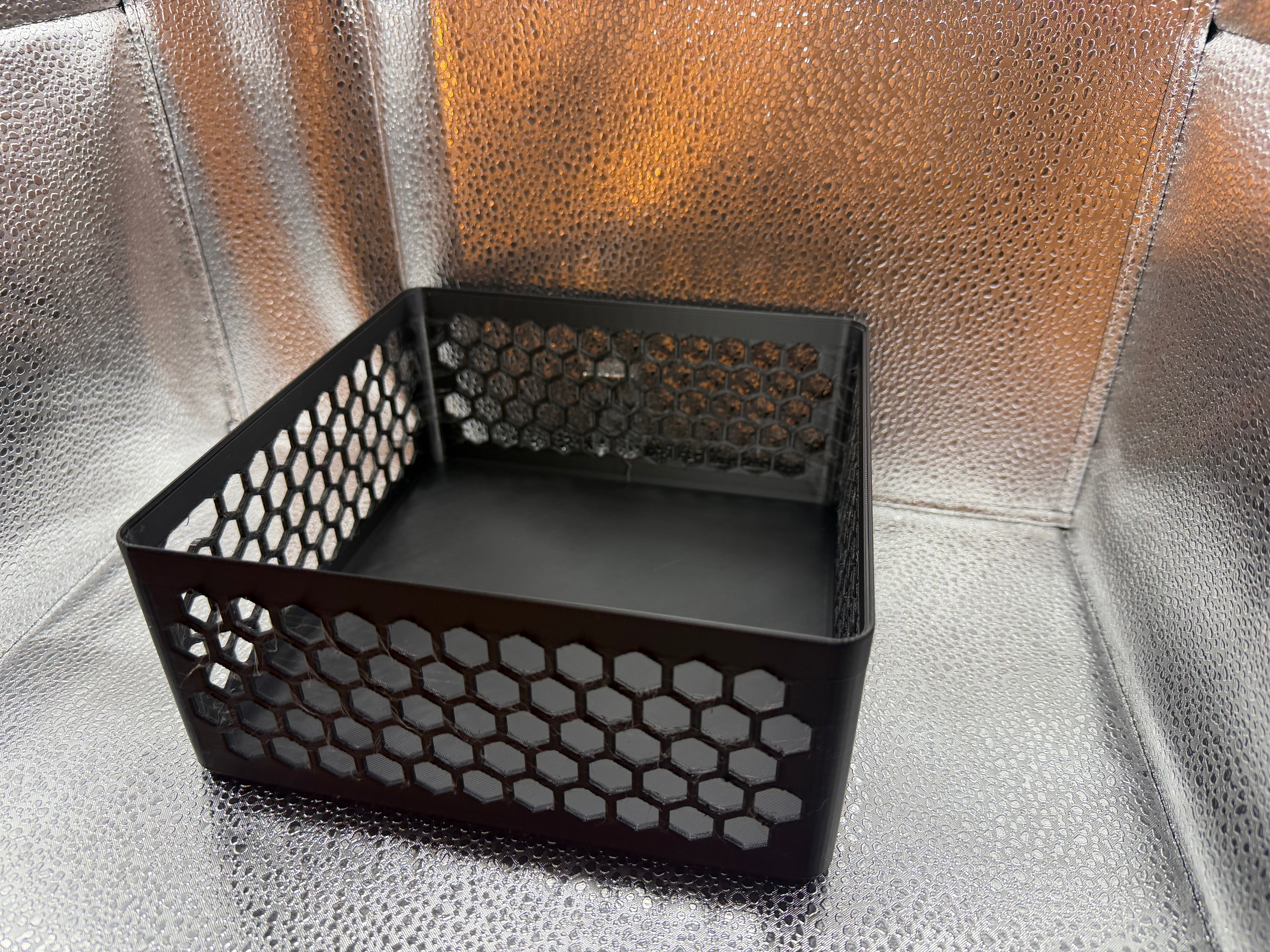 Stackable Large Square Storage Basket  9.7 inches x 9.7 inches x 4.4 inches tall
