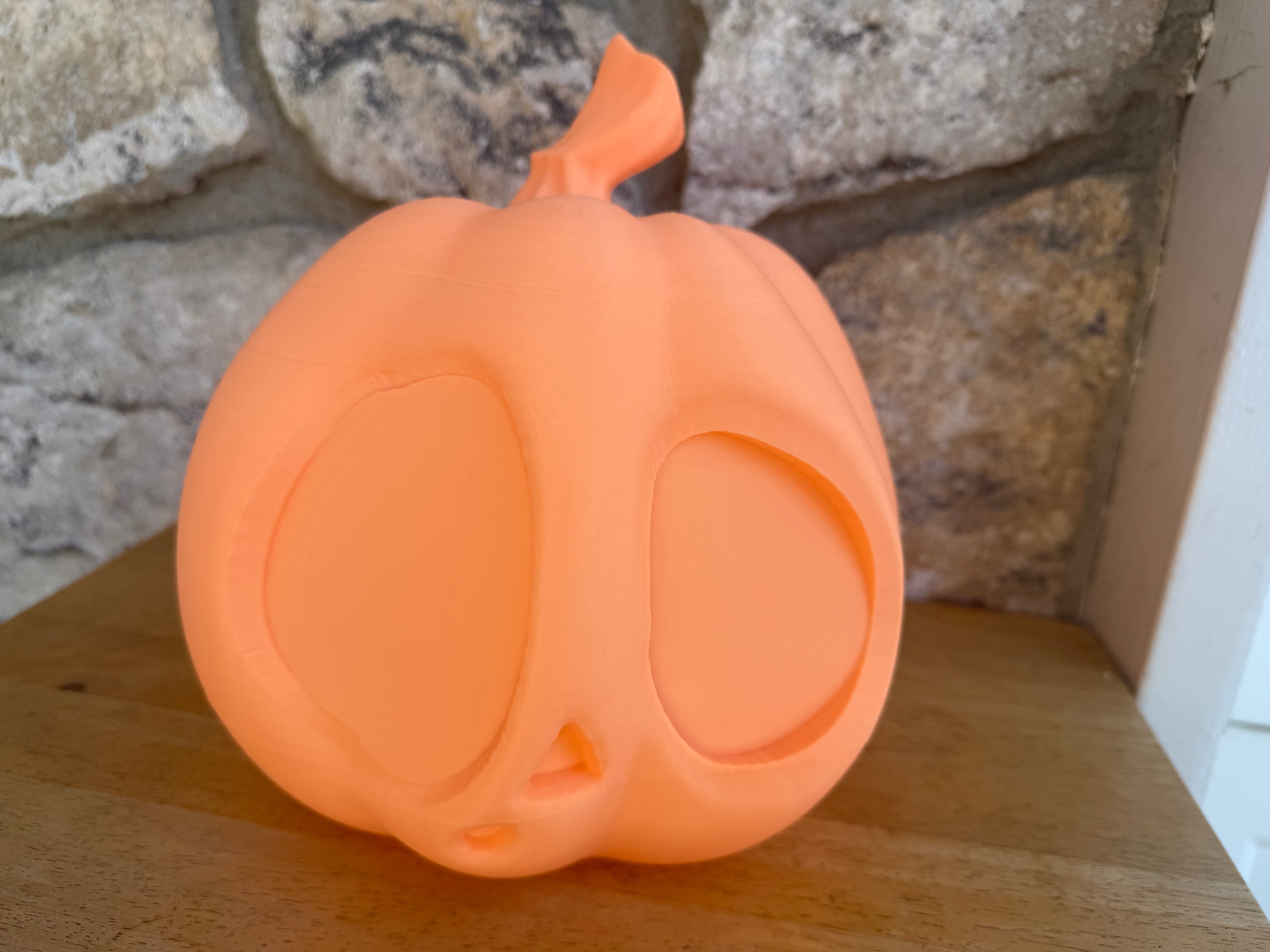 Spooked Pumpkin 10 inches wide x 10 inches long x 10 inches tall