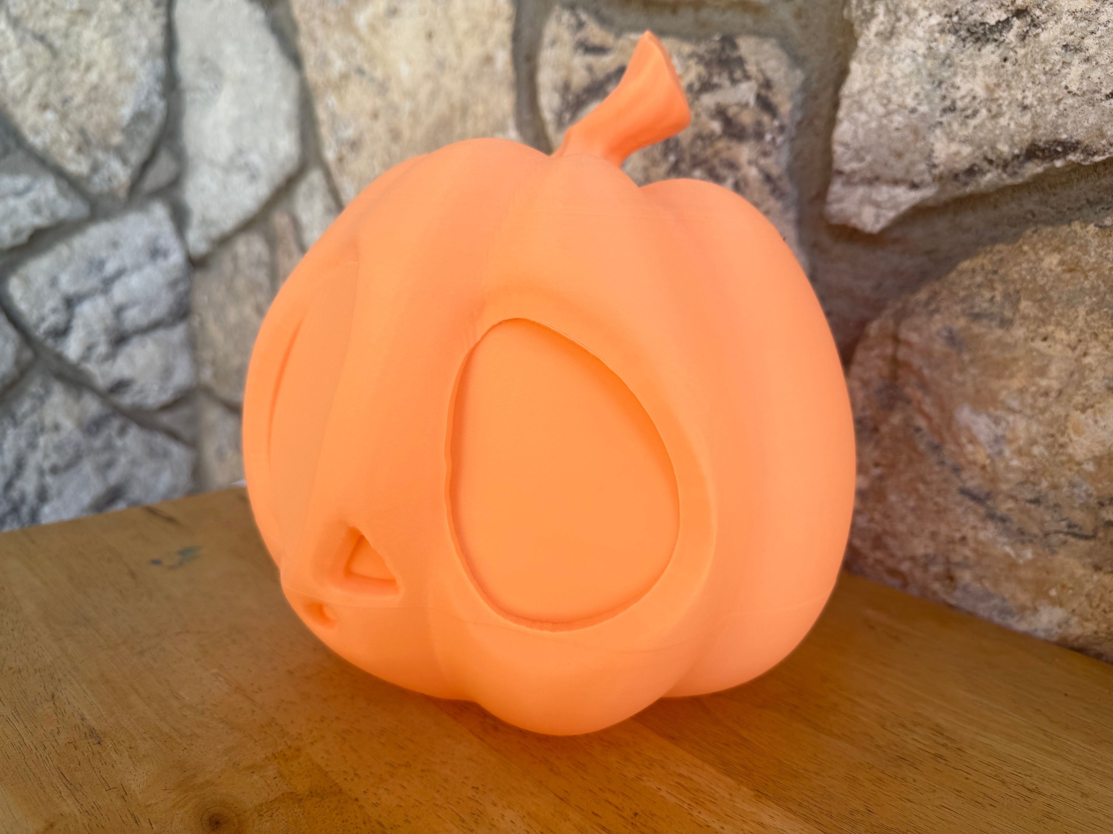 Spooked Pumpkin 10 inches wide x 10 inches long x 10 inches tall