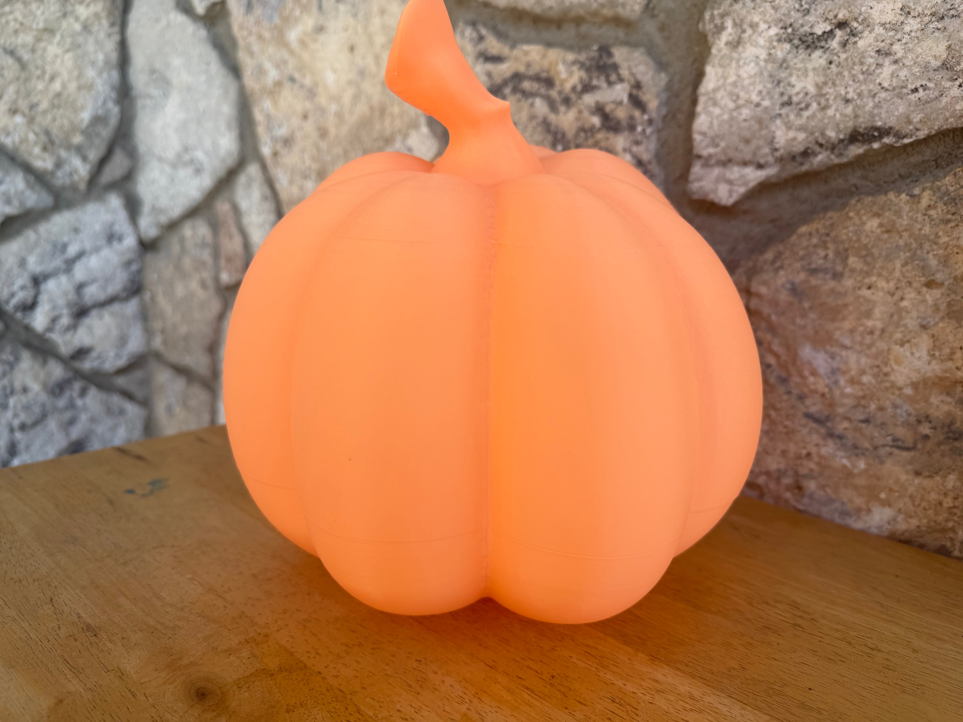Spooked Pumpkin 10 inches wide x 10 inches long x 10 inches tall