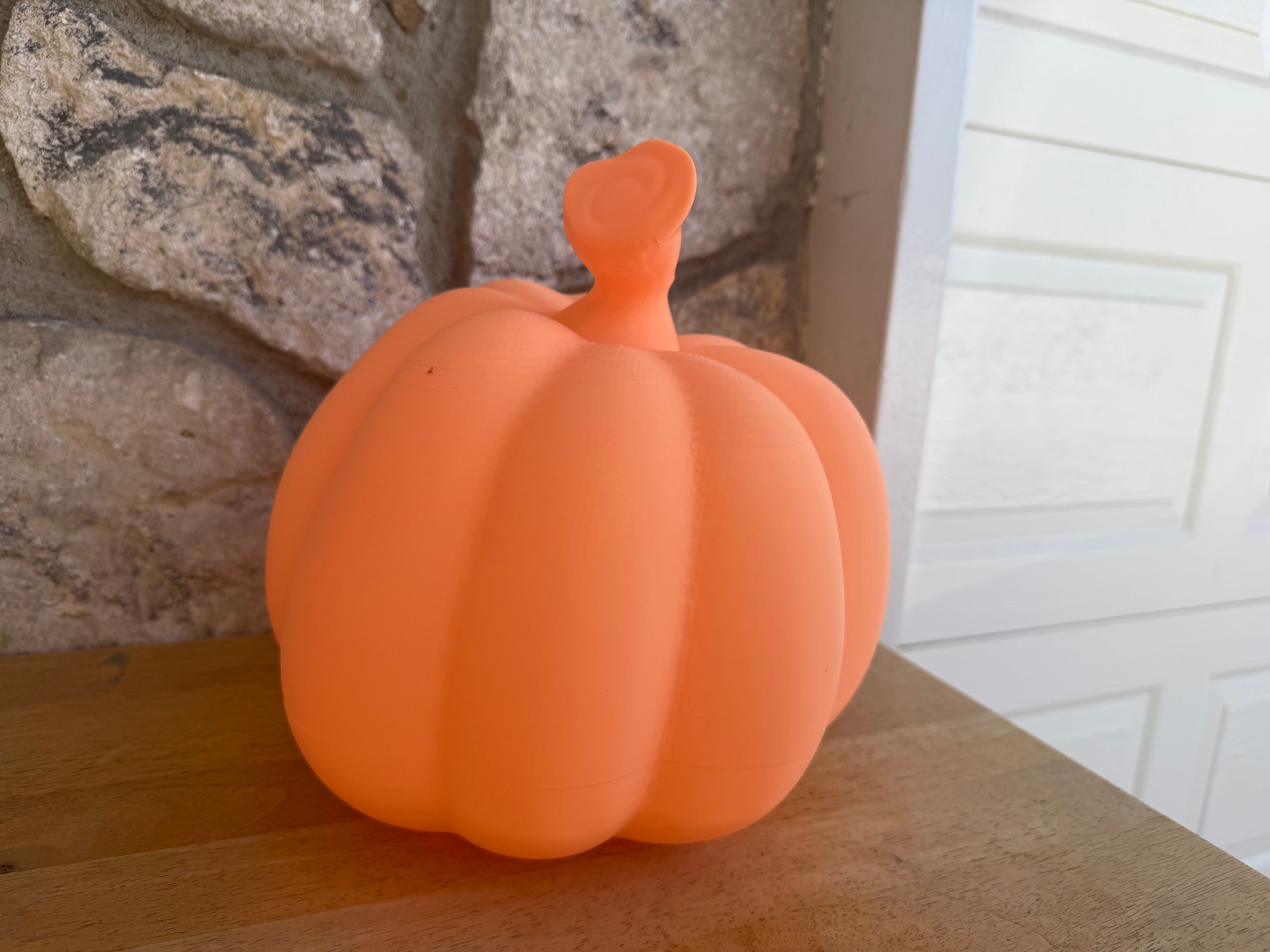 Spooked Pumpkin 10 inches wide x 10 inches long x 10 inches tall