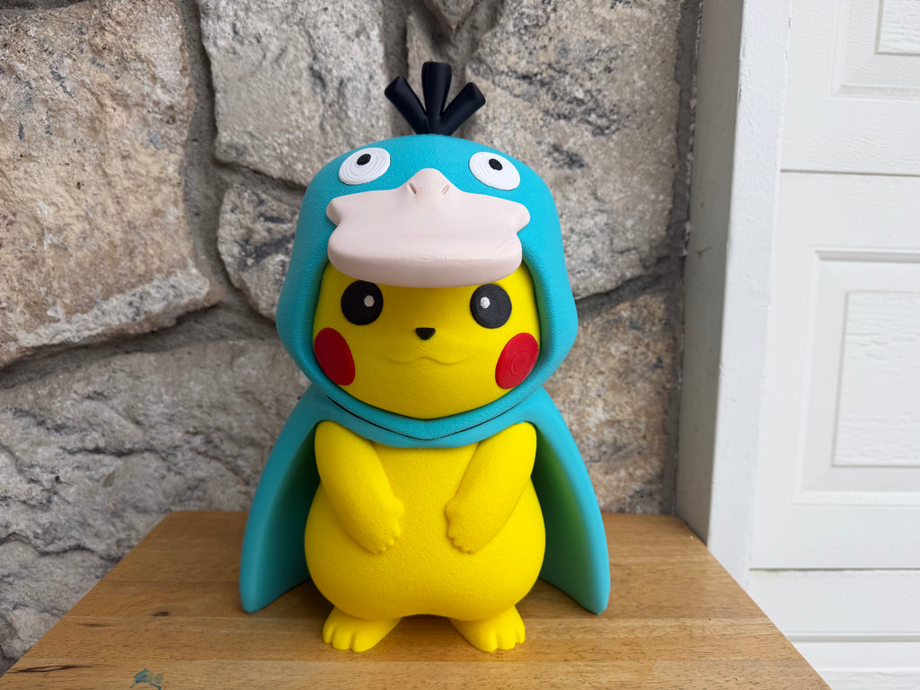 Electric Rat Wearing Duck Costume 10 inches wide x 6 inches long x 2 feet tall