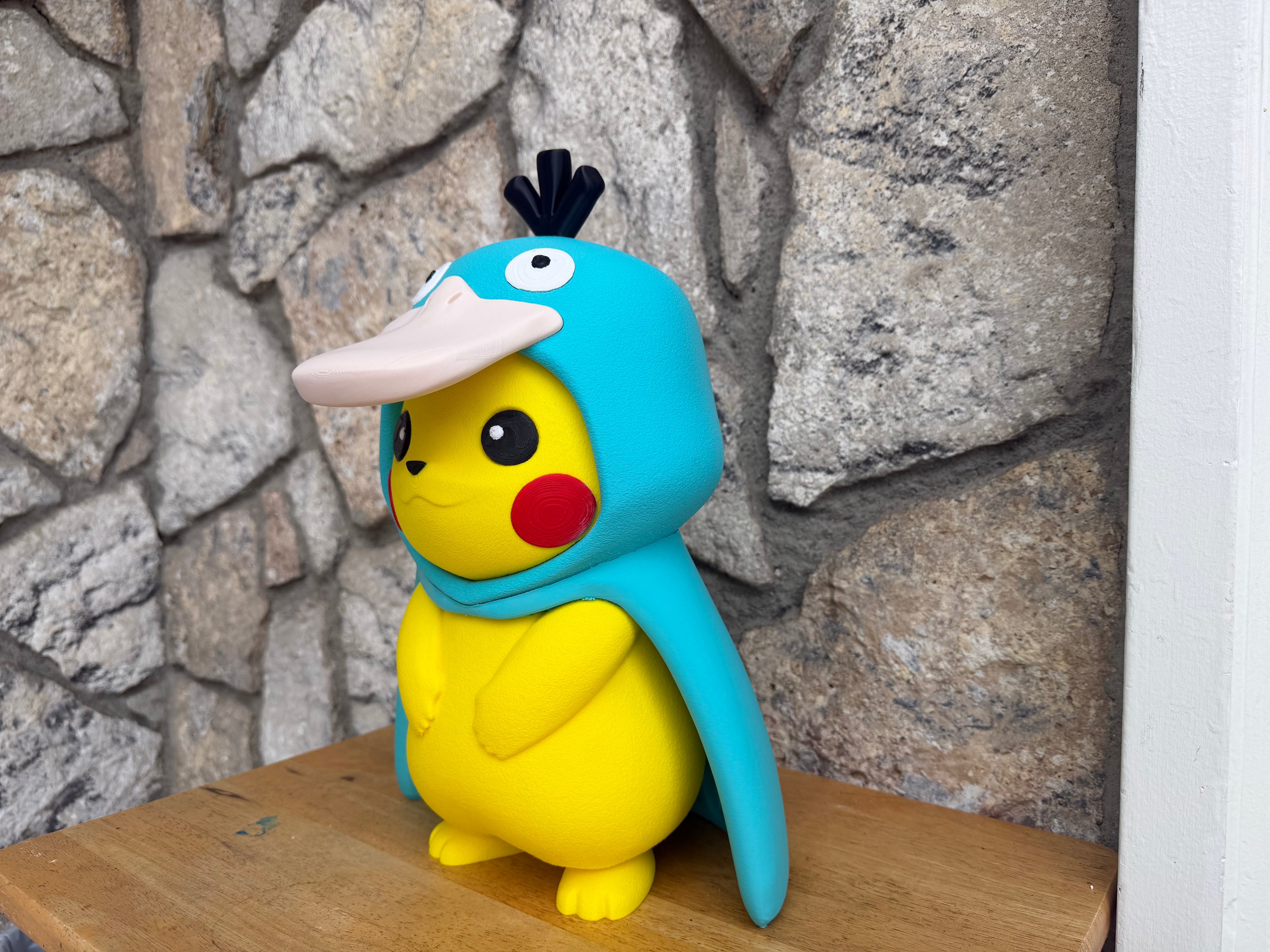 Electric Rat Wearing Duck Costume 10 inches wide x 6 inches long x 2 feet tall