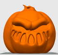 Pumpkin Menace 10 inches wide x 10 inches long x 10 inches tall