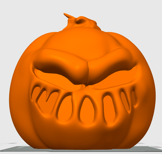 Pumpkin Menace 10 inches wide x 10 inches long x 10 inches tall